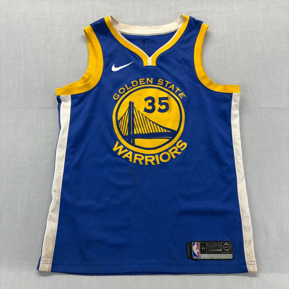 Nike Jersey Mens 44 Medium NBA Swingman Kevin Durant 35 Warriors Blue
